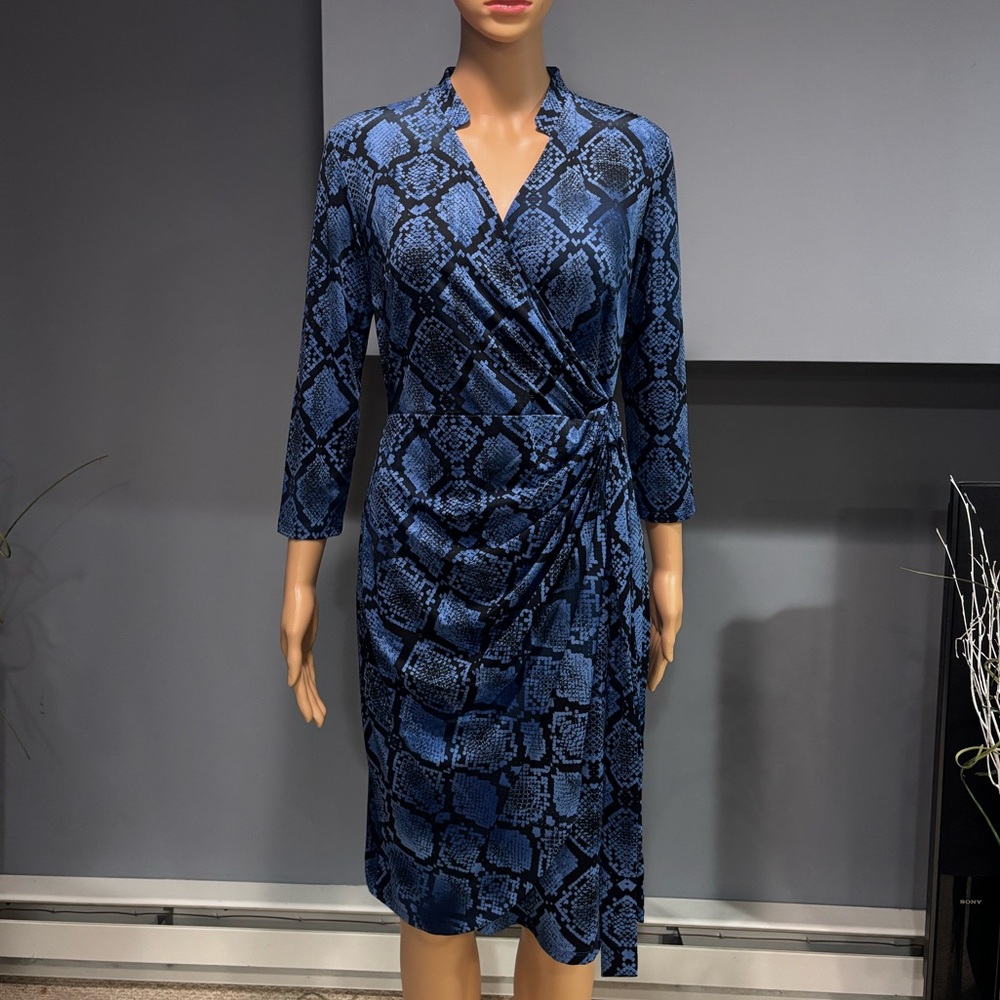 INC International Concepts Printed Wrap Dress
